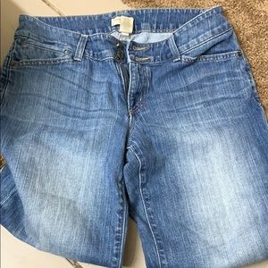 Gap size 10/30 curvy flare denim capris